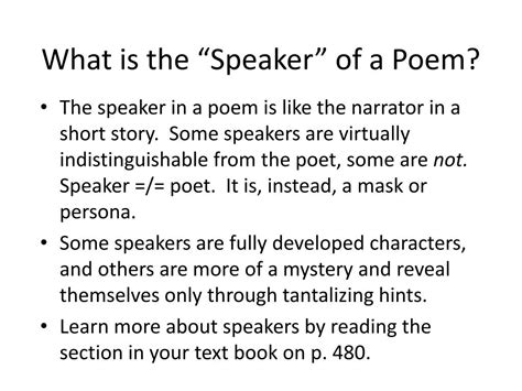 what is a speaker in poetry and how does it influence the poem's theme?